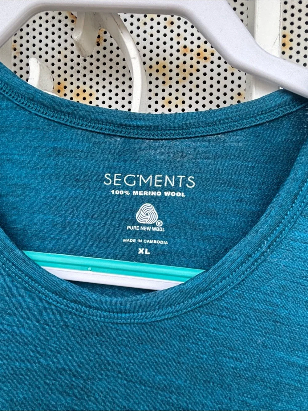 Seg'ments women ’s XL 100% merino wool long sleeve scoop neck pullover teal